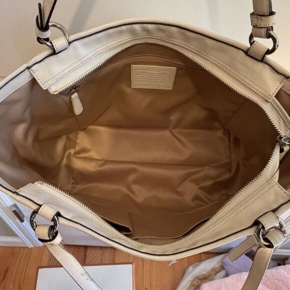 Coach Park Woven Leather Zip Top Tote - Picture 5 of 5